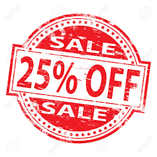 END OF YEAR SALE....25% OFF !!!!!